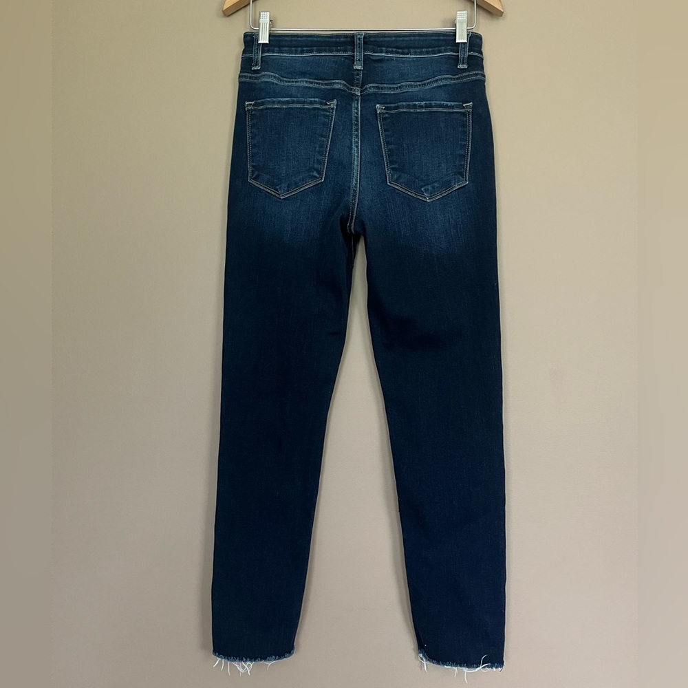 {Vervet} Skinny Jeans with Some Distressing and Raw Hem in Blue - Womens 28 - Picture 4 of 10